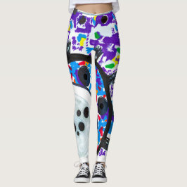 Legging De "caneleiras das rodas denteadas Deco"