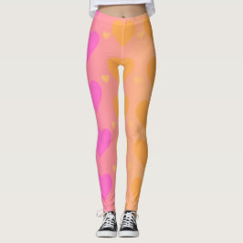 legging de coração gradiente