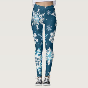 legging de cristais de floco de neve