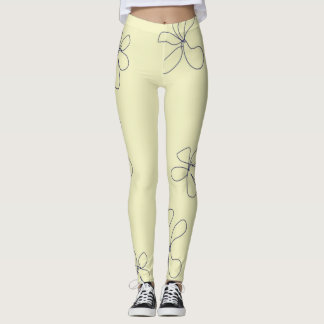 legging de flor amarela