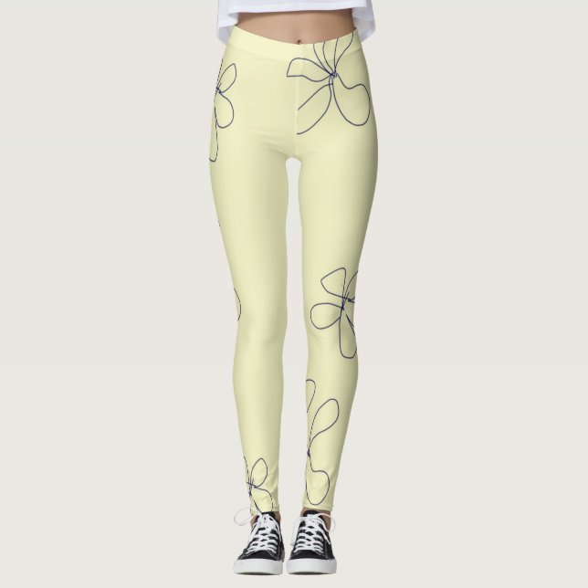 legging de flor amarela (Frente)