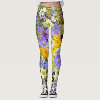 legging de flores de primavera