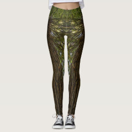 Legging de Foto de Floresta Pacífica com Luz Doura