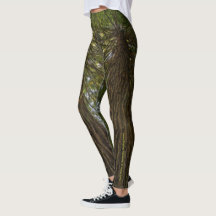 Legging de Foto de Floresta Pacífica com Luz Doura