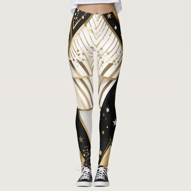 legging de natal com formas geométricas (Frente)