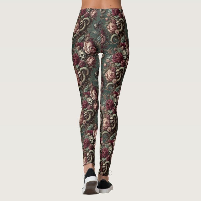 Legging De Osso e Vinha - Vitoriano Gótico (Verso)