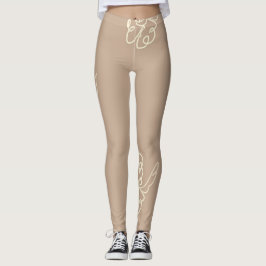 legging de pintura de flor