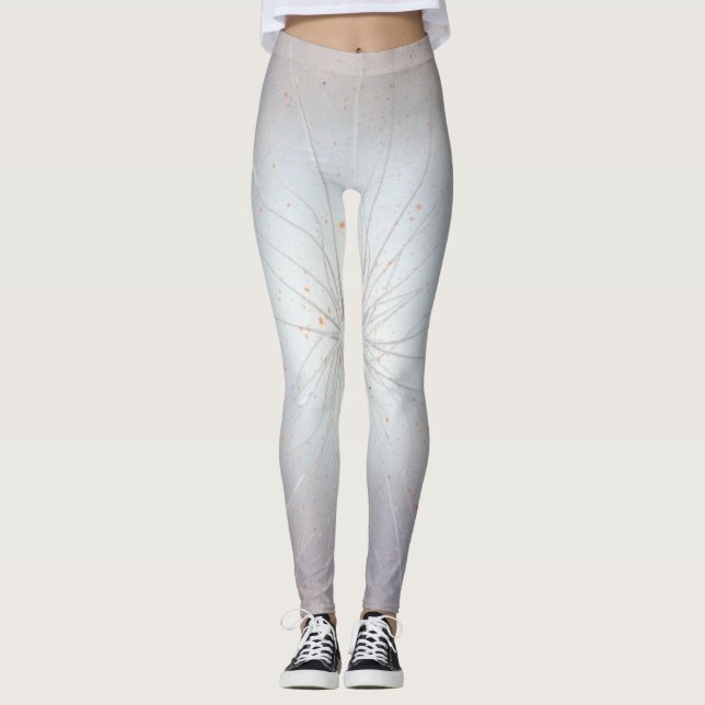 Legging De Rosa ao Branco (Frente)