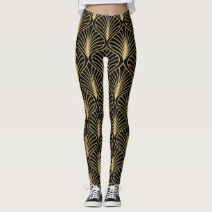 Legging Deco de Arte Elegante: Abstrato de Vintage