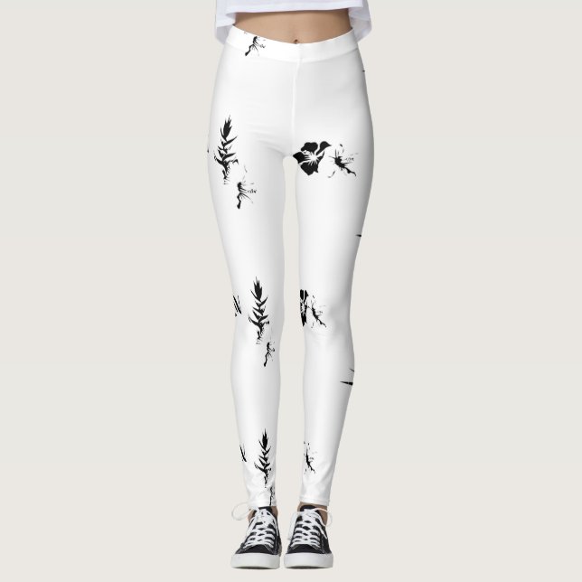Legging Decoração, Cinzas Escuras, Carvão (Frente)