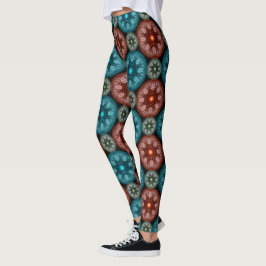 Legging Decoração colorida e franzida