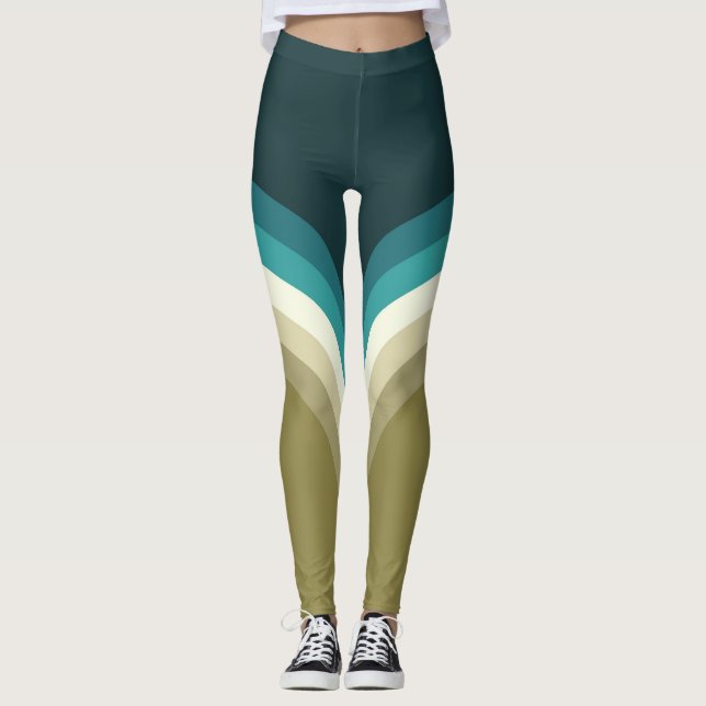 Legging decoração em arco duplo estilo retrô (Frente)
