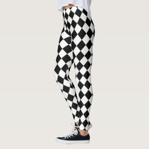 Legging Decoração preto e branco clássica dos