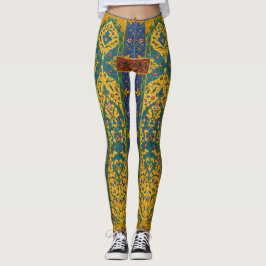 Legging Decorative Persian Intricate Floral Pattern