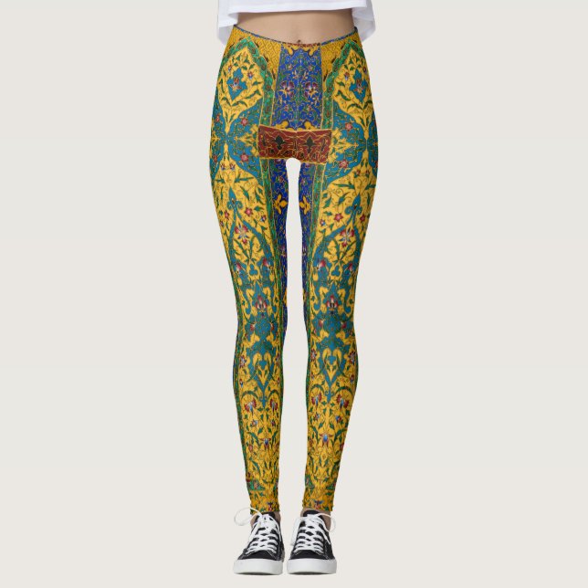 Legging Decorative Persian Intricate Floral Pattern (Frente)