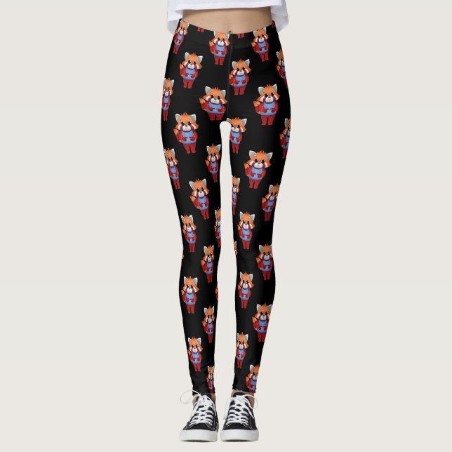 Legging Dedos Tímidos da Panda Vermelha (Frente)