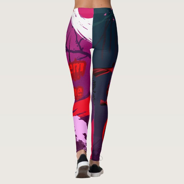 Legging ⛈️ 🥷 Deixá-Los Vir, Anime Manga Girl Powers 🥷 ⛈️ (Verso)