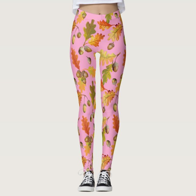 Legging Deixa o padrão rosa (Frente)
