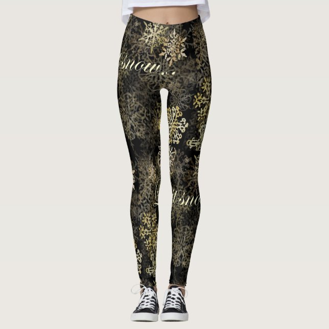 Legging Deixais lhe para nevar caneleiras azuis de Song™ (Frente)