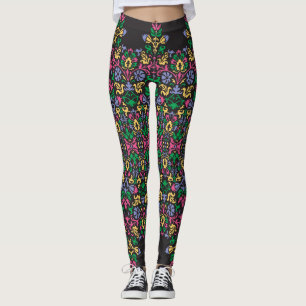 Legging Delicado Damasco Barroco Victoriano Sem Seiva