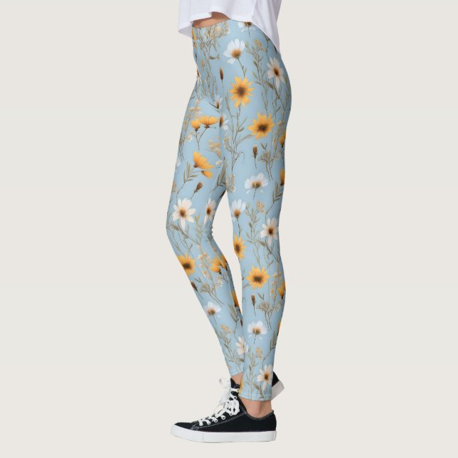 Legging Delicar Flores Selvagens Australianas A Azul, (Esquerda)