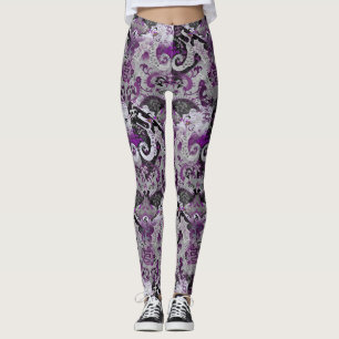 Legging Demisexual Dragão Damask - Cores de Bandeira do O
