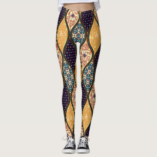 Legging Denim Blue Art Nouveau