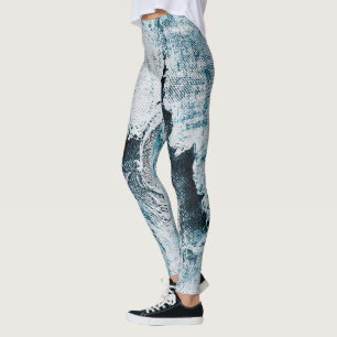 Legging denim desgastado