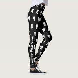 Legging Dente Branca Dental Preta Personalizada
