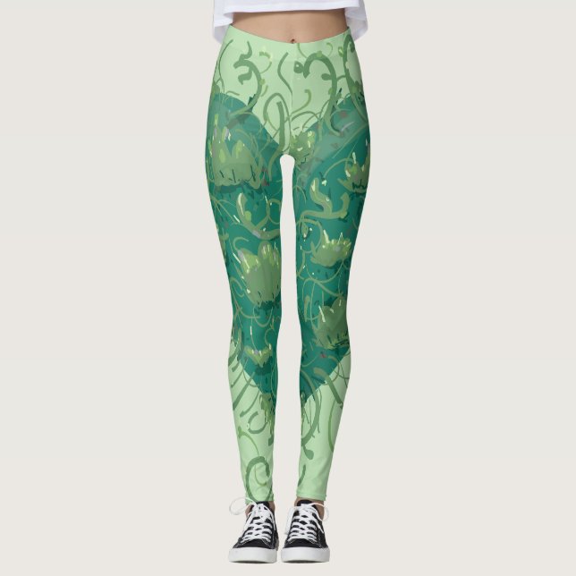 Legging Dentro do Coração Verde (Frente)