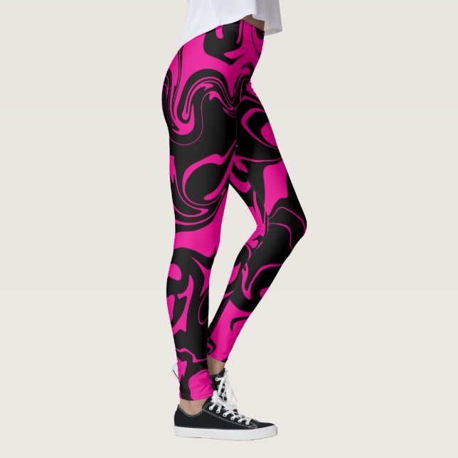 Legging Derramar - Magenta e preto (Direita)