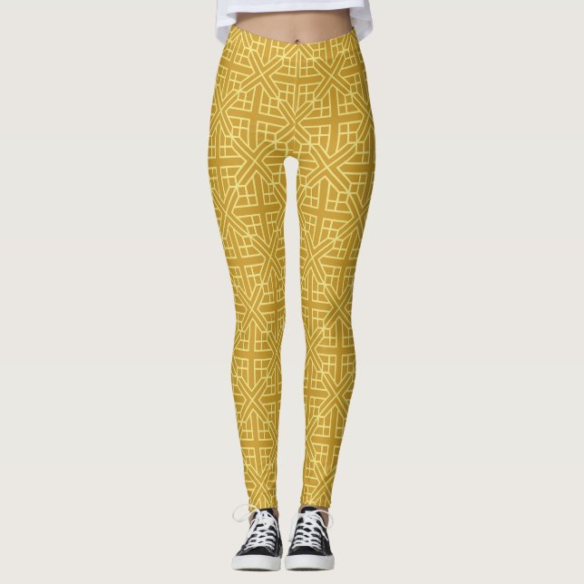 Legging Descubra Padrões Geométricos Elegantes com Linha d (Frente)