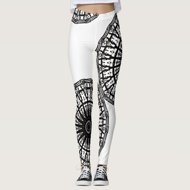 Legging DESENHAR MODERN a preto-branco- (Frente)
