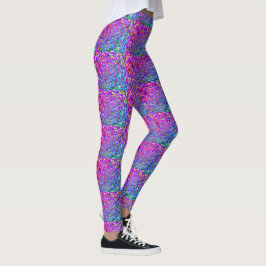 Legging DESENHAR MODERN-abstrato azul-púrpura-rosa-claro