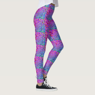 Legging DESENHAR MODERN-abstrato azul-púrpura-rosa-claro