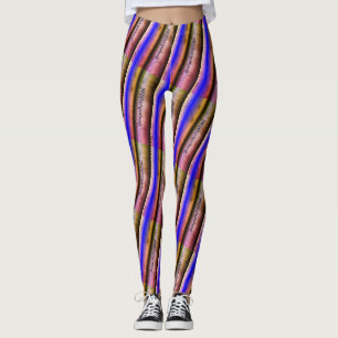 Legging DESENHAR MODERN-abstrato, cor-de-rosa-azul