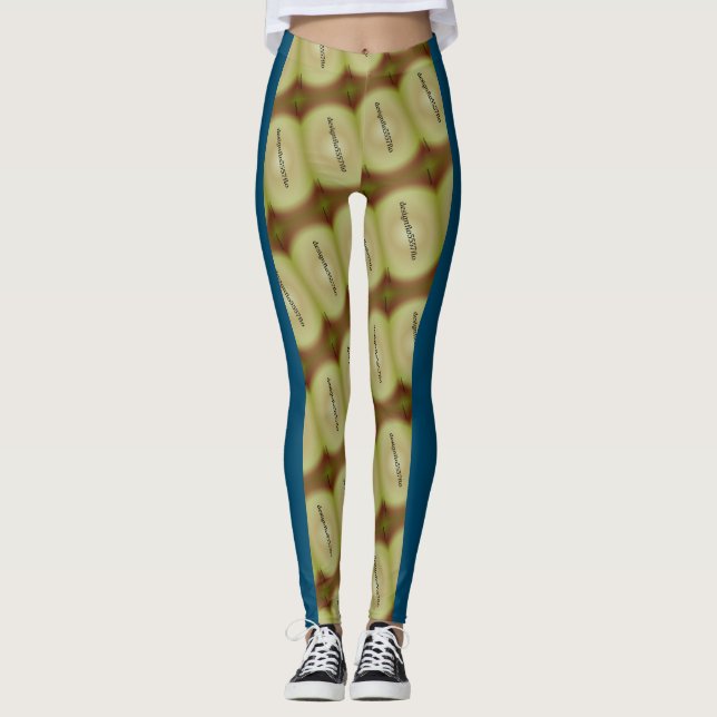 Legging DESENHAR MODERN abstrato em amarelo azul (Frente)