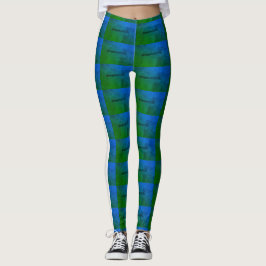Legging DESENHAR MODERN abstrato em - azul claro branco