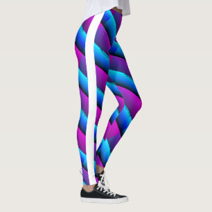 Legging DESENHAR MODERN abstrato em azul púrpura branco-cl