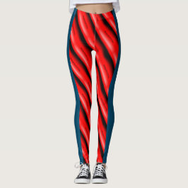 Legging DESENHAR MODERN abstrato em azul vermelho preto