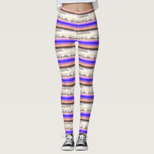 Legging DESENHAR MODERN abstrato em castanho-claro-azul