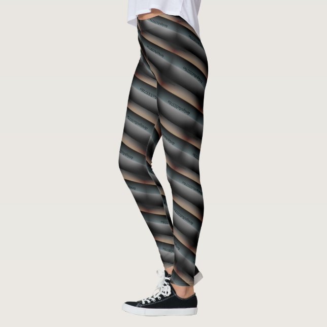 Legging DESENHAR MODERN abstrato em cinza preto (Esquerda)