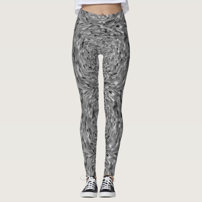 Legging DESENHAR MODERN-abstrato em cinzas-claras-Pernas-p (Frente)