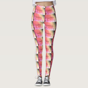 Legging DESENHAR MODERN abstrato, vermelho-claro