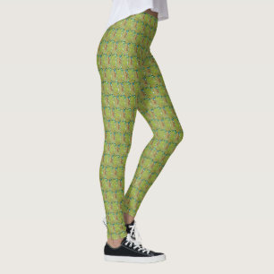 Legging DESENHAR MODERN de abstrato em coxas amarelas