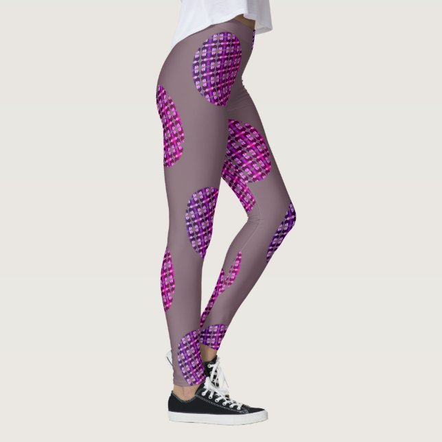 Legging DESENHAR MODERN em cores profundas: #7D616C-rosa (Direita)