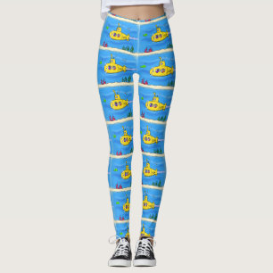 Legging Desenho animado de submarino feliz