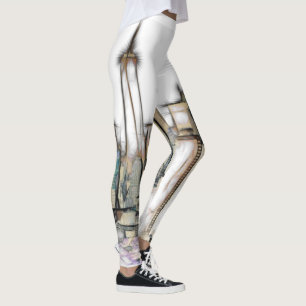 Legging Desenho da Cidade de Nova Iorque, Linha do Céu Pr