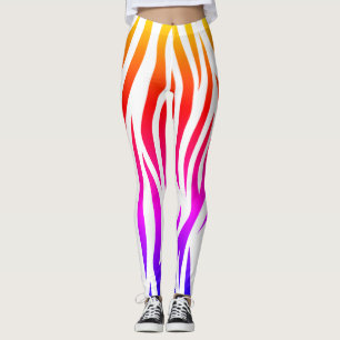 Legging Desenho de animais com listras cor-de-rosa (editar
