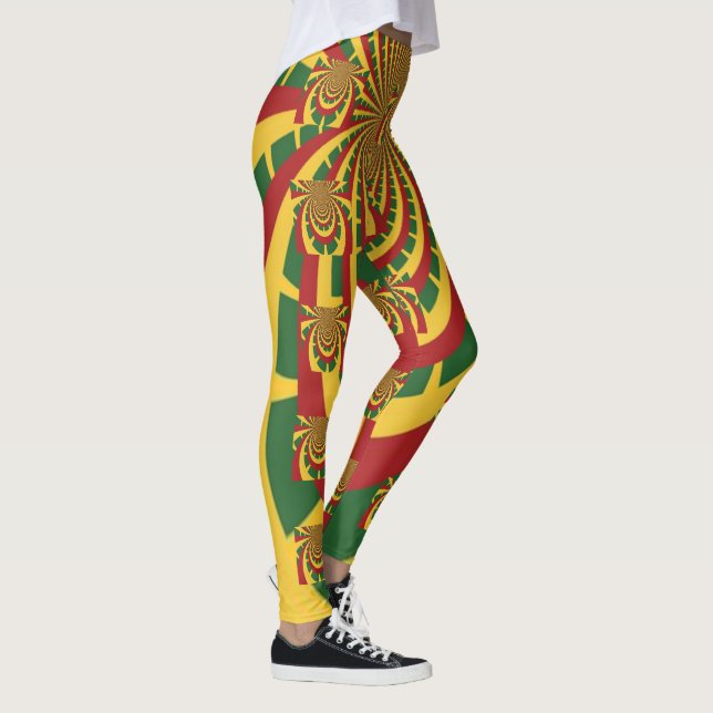 Legging Desenho de Cores Rasta (Direita)